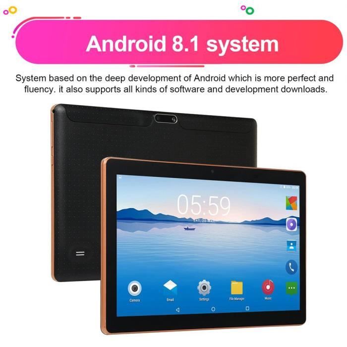 Tablette Android 10,1 pouces Android 8.1 Ordinateur tablette PC