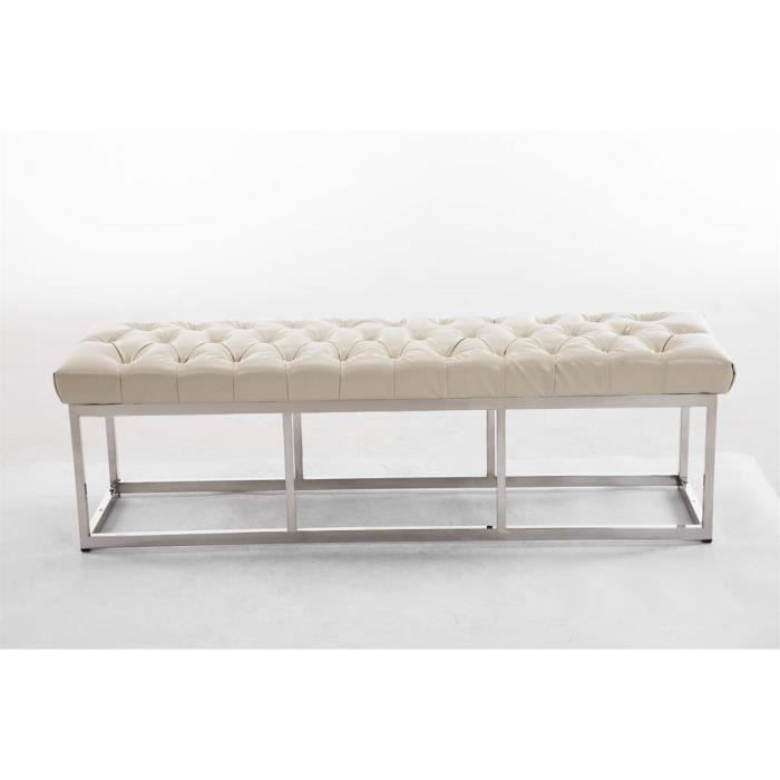 CLP Tabouret de bar Lazio en similicuir avec pied en métal , Gris CLP Tabouret de bar Lazio en similicuir avec pied en métal , Gris