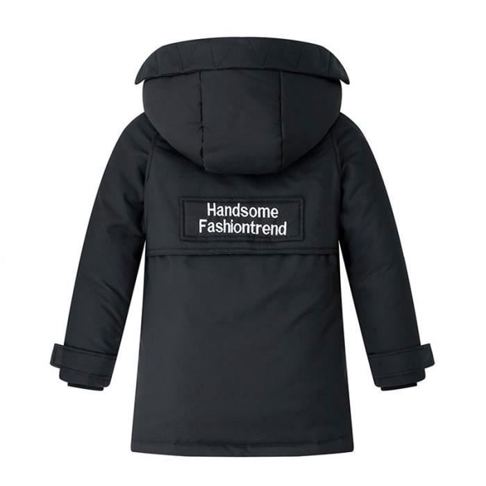 Manteau Hiver Enfant à Capuche - Doudoune Chaude Ample - Zippée Avec Poches - Pour Fille Et Garçon - Sport, école, Plein Air