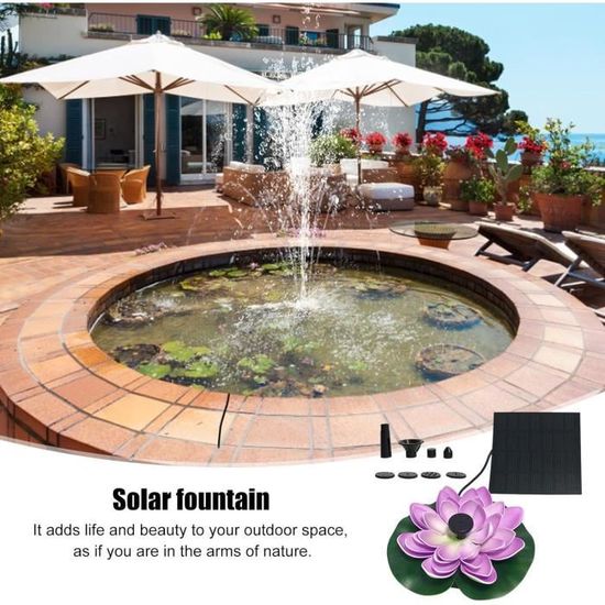 Énergie Solaire Fontaine Pompe, Réglable Panneau Solaire Birdbath