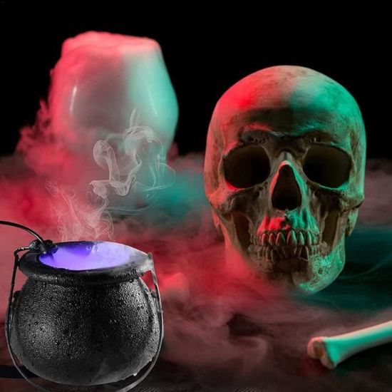 Machine à Fumée Halloween Générique - Chaudron PP - 350ml/h - LED Multicolores - 24V