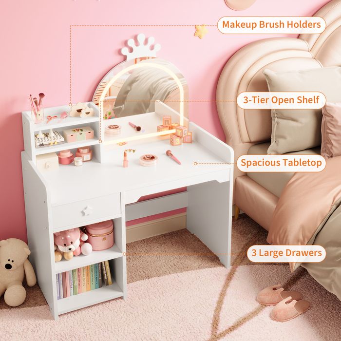 Lot Meubles De Poupée – Lit, Armoire, Coiffeuse, Chaises – Miniature Bois – France