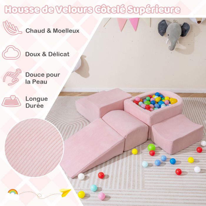GIANTEX Ensemble de 5 Blocs en Mousse pour Enfants 3+ Ans- Blocs Géants ...