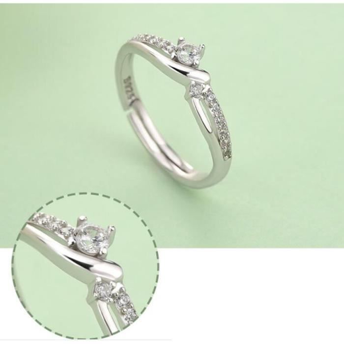 Bague Couple Bijoux S925 argent sterling bague ajustable en