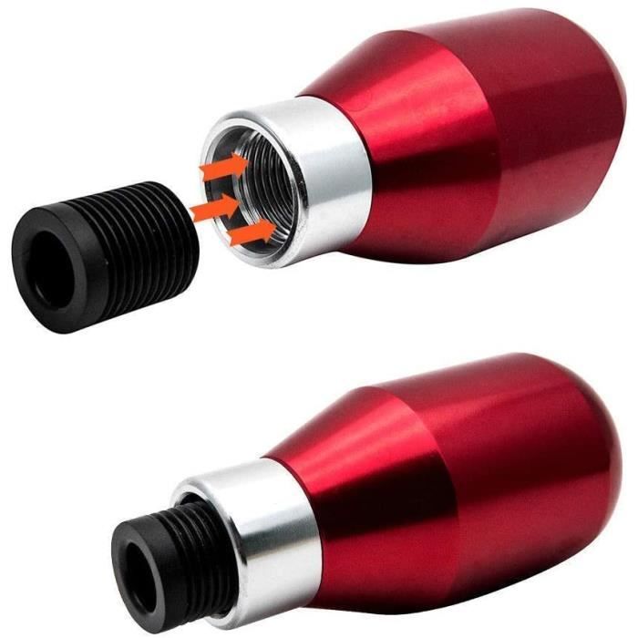 Adaptateur Boîte Vitesse Adaptateur Pommeau Levier Vitesse JNNJ - Alliage Aluminium Universel, Pour Voiture Manuelle - Filetage 12x1.25 Mm Accessoire Auto Levier