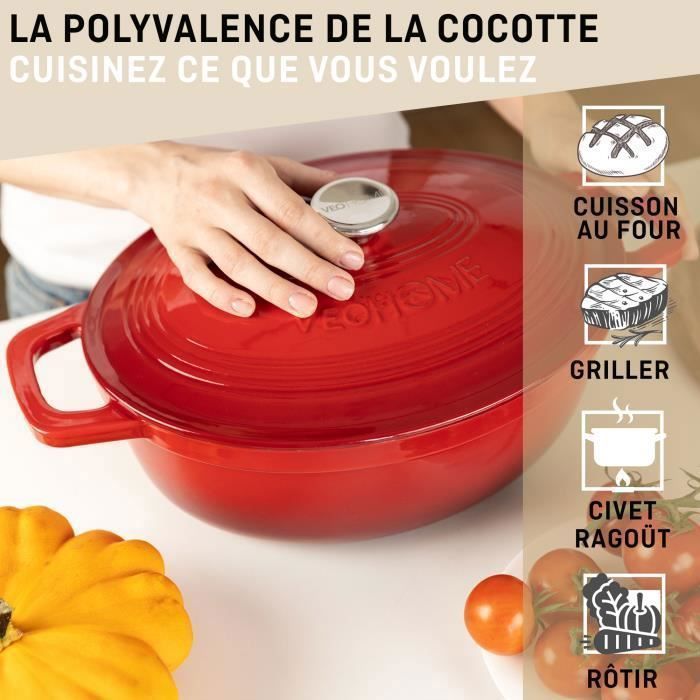 Cocotte Le Creuset Marmite Fonte Rouge Cerise 26 cm | Boutique De Chef