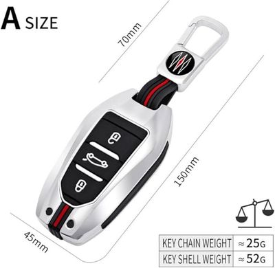 Coque Transparente Pour Clé Voiture Peugeot Citroën - Protection TPU Claire, Compatible Nombreux Modèles - 4