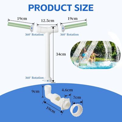 Fontaine Piscine Double Jet Fontaine Piscine LALAGO - Double Jet, Réglable, Compatible 1.5-2.5 Jet Eau Piscine