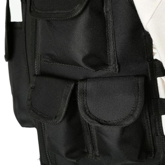 8 /à 14 Ans Gilet Tactique Molle Enfant Veste Camouflage de Combat Gilet de Protection Entra/înement Elite Nerf Jeux CS Multipoches