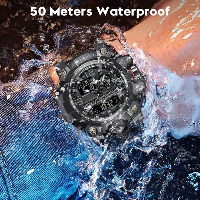 Montre De Sport Pour Homme 50M Etanche Num rique Digitale Montre