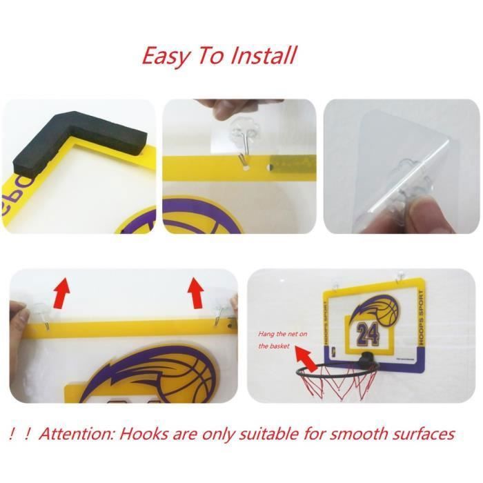 ZJCHAO - Mini Panier Basket Ball avec Ballon et Pompe - Sport