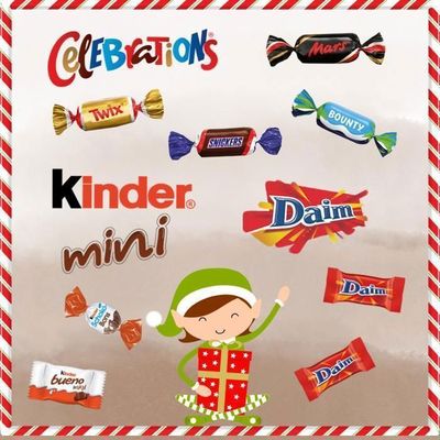 Calendrier De L'Avent Kinder Pour Adultes - Chocolat Au Lait à Partager, 336g - Fenêtres Avec 2 Chocolats Par Jour
