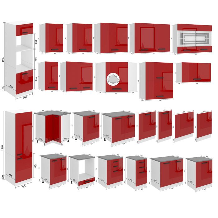 BELINI Meuble Haut Cuisine SGW80 I Meubles De Cuisine - Mural