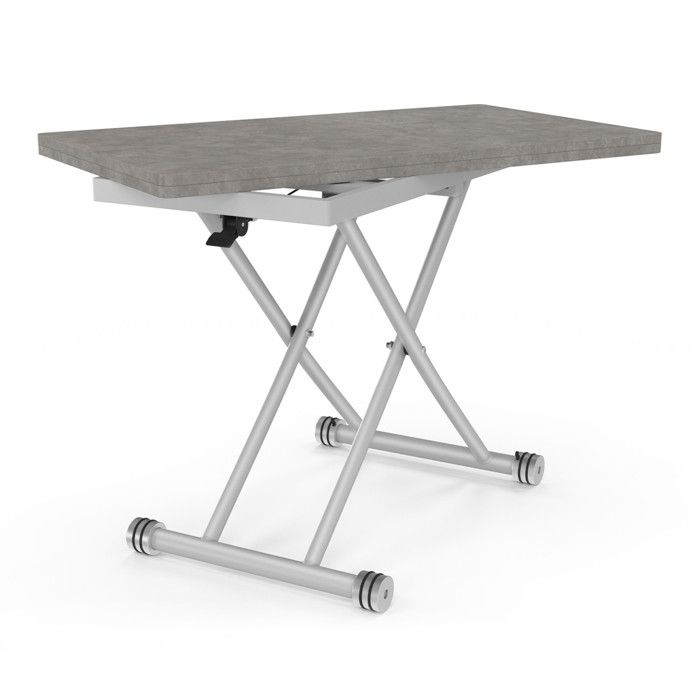 Table Basse Extensible Relevable En Table à Manger Rectangulaire URBANA Plateau Blanc Pied Chrome~3662897068531 01c Mp