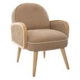 Fauteuil Cannage Enfant Taupe - Atmosphera-0
