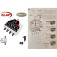 Pack amplificateur distributeur TNT RÉGLABLE 40 dB 1 entrée–4 sorties TV (ELAP) + Adaptateur d’Alimentation CATV pour antennes-0