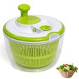 Essoreuse à Salade Grande Taille 5 litres Essoreuse pour Fruits et légumes faciles à préparer Design à séchage Rapide sans BPA-0