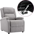 2320HotSALE® Fauteuil de relaxation électrique,Fauteuil TV inclinable électrique,confort relaxant Gris clair Tissu-0