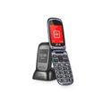 SPC Harmony - Téléphone Portable pour Les Personnes âgées, Grandes Touches, Bouton SOS, mémoires directes, Base de Chargement, Noir-0
