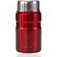 TD® Bouteille isotherme porte aliment - 710ml - Rouge - Bouteille isotherme conservation aliments chaud froid volume 710 ml rouge -0