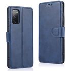 BRAND Etui Coque pour Samsung Galaxy S20 FE Bleu, Housse de Protection en Cuir PU Antichoc à Fermeture Magnétique
