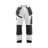 Pantalon de travail peintre X1500 Blaklader 100% coton poches flottantes - Gris - Blanc