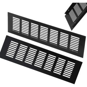 4 Pièces Grille Aeration Rectangulaire, Grille De Ventilation Grille Ventilation Cheminee Grille Aeration Aluminium Grille Daeration Exterieure Pour Meuble A Chaussures Cuisine Salon 91995625