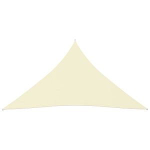 VOILE D'OMBRAGE Voile de parasol tissu oxford triangulaire 4x4x4 m crème POR7905466634659