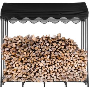 MADEIRA- abri de stockage de bois de chauffage- étagère pour bois de  cheminée- bûcher en pin sylvestre autoclave- toit en pente- porte 4 stères  de bûches de 25cm- L221 x l.114.5 xH208cm 