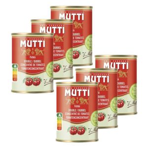 SAUCE PÂTE ET RIZ Mutti - Lot 6x Double concentré de tomates - Boîte 140g