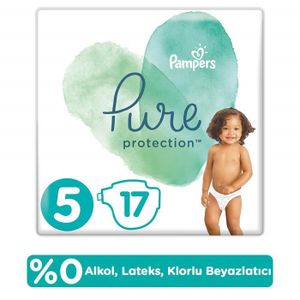 COUCHE Couches Pampers Pure Protection Taille 5 - Lot de 17 tubes de protection