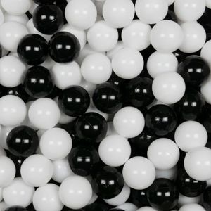 PISCINE À BALLES Mimii - Balles de piscine sèches 50 pièces - blanc, noir
