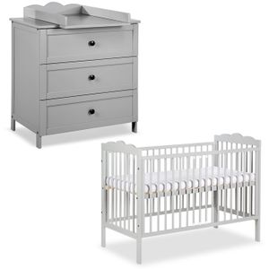 CHAMBRE COMPLÈTE BÉBÉ Chambre bébé en bois Gris - MON MOBILIER DESIGN - 