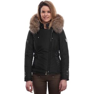 doudoune véritable fourrure femme