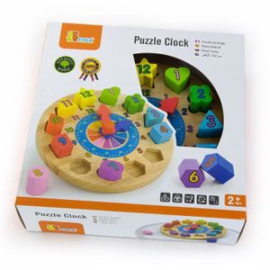 PUZZLE Puzzle en bois - Viga Toys - 59235 - Horloge à Enc