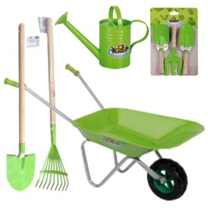 Brouette avec outils de jardin Small Foot 11627 - Set de jardinage enfant -  Outils de jardin enfant