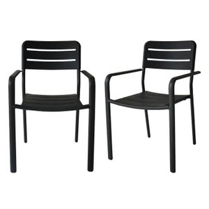 FAUTEUIL JARDIN  Lot de 2 fauteuils MEMPHIS 62x57x90cm (8kg)