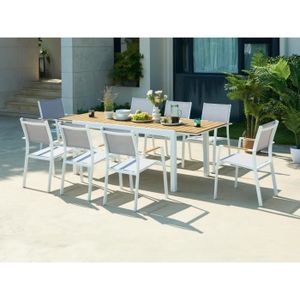 Ensemble table et chaise de jardin Salle à manger de jardin en aluminium et polywood 