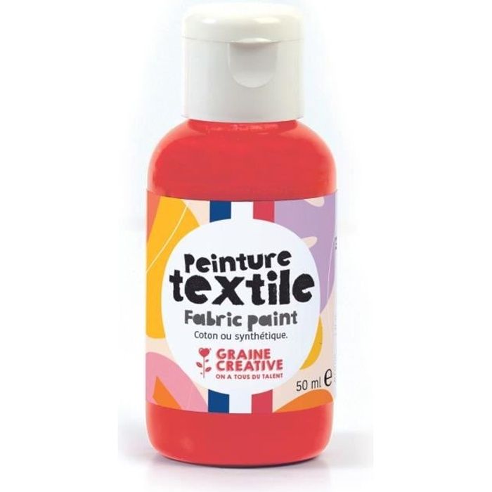 MARABU Flacon verre 50 ml de peinture textile Clairs Textil Rouge Carmin -  Tout Le Scolaire