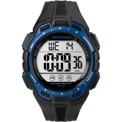 Timex TW5K94700 Montre Marathon Sport Homme Avec Bracelet En Resine Noir Bleu Cdiscount Bijouterie