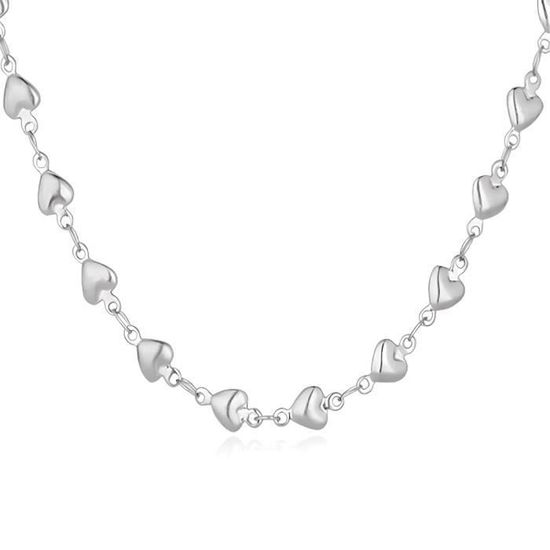 Chaîne De Cou En Argent 925 Maille Cœur - Longueur 44 Cm, épaisseur 4 Mm - Neuf Avec étiquettes