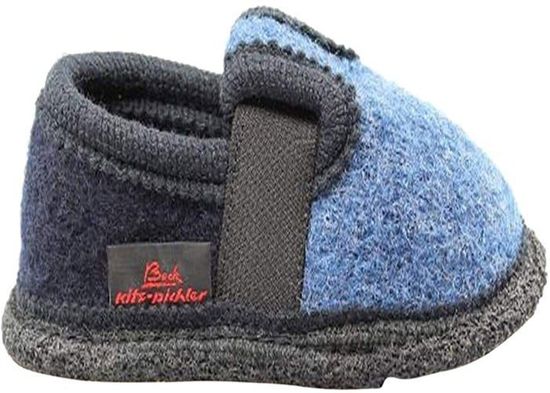 Chaussons Beck Bobby – 100% Laine Vierge, Semelle Antidérapante, élastiques Latéraux