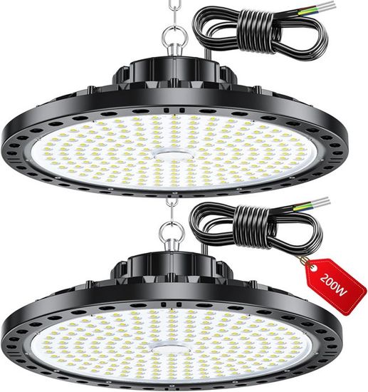 4 Pièces 150W Éclairage LED Garage 22500LM – Plafonnier UFO IP65 Étanche 6000K, Atelier Usine Entrepôt