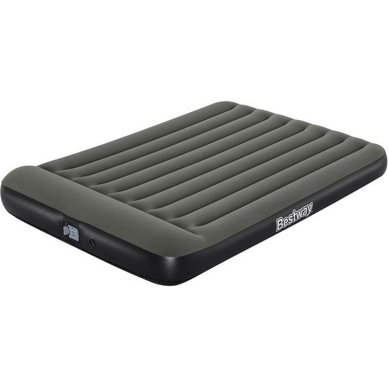 Get Fit Lit gonflable avec pompe électrique intégrée - 152 x 203 cm - Lit gonflable avec coussin surélevé - Matelas gonflable pour l'extérieur, camping, tentes