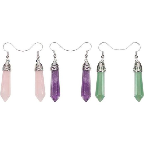 Boucles d'oreilles Howlite - Univers Lithothérapie