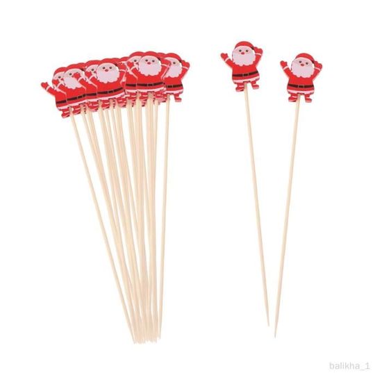 Lot De 100 Pics à Cocktail Biodégradables 12 Cm - Design Poisson Sirène - Pour Apéritifs, Fruits, Fromages, Fêtes
