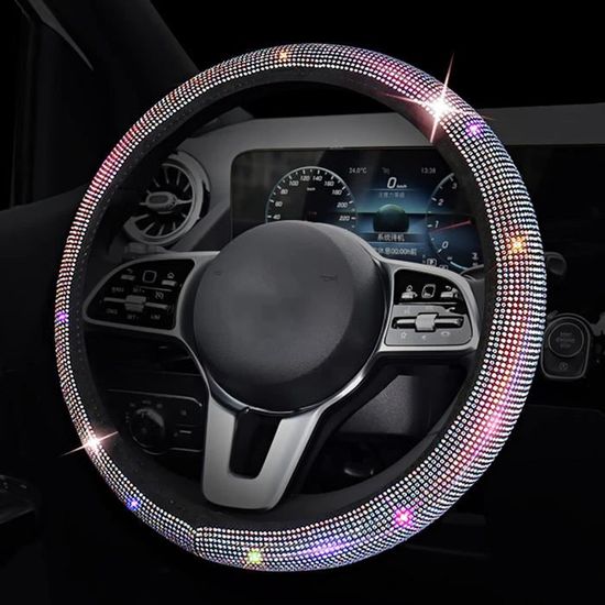 Housse De Volant Voiture Flaconi Noir - Polypropylène Antidérapant Et Respirant
