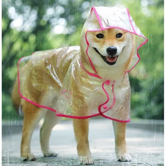 Impermeable pour Chien Pluie Poncho pour Chiens de Petite et Moyenne Impermeable Chien Transparent Manteau de Pluie pour Animaux M Cdiscount