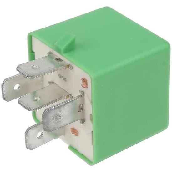 Relais Ventilateur Refroidissement Dehumi 12V 35A 5 Broches Vert - Pour Peugeot 206, 307, Etc.