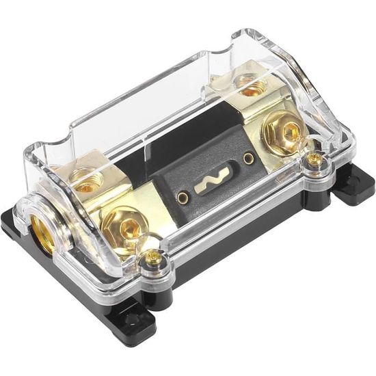 Tomzz Audio Kfz-Sicherungshalter Mini ANL Sicherungshalter Transparent Für Kabel Bis 25qmm + 2 X 60a Si S054s08d